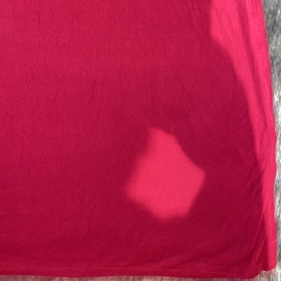 High line burgundy long V neck sleeve less casual blouse dress  M - Picture 9 of 15